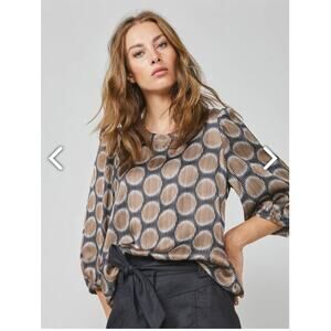 Summum Woman Amsterdam Puff Sleeve Blouse Size 40 US 10 NWOT